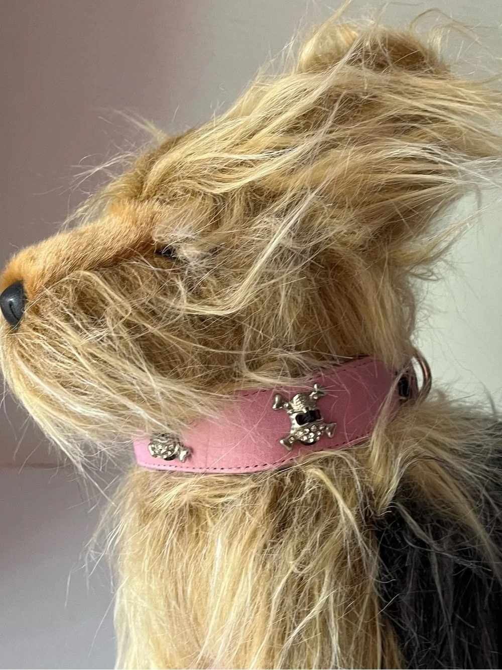 Hamptons Hound Pink Skeleton Rhinestone Embellished Dog Collar